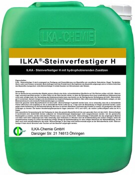 ILKA-Steinverfestiger H Steinverfestiger H auf Basis von Kieselsäureäthylester ILKA-Steinverfestiger H Steinverfestiger H auf Basis von Kieselsäureäthylester zur Festigung und Konsolidierung von Baustoffen wie verwitterter Natursteine, Ziegel, Terrakotten, Stuck, Lehm und Fresken